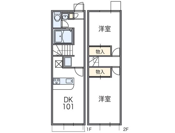 レオパレスＪステージIIの物件間取画像